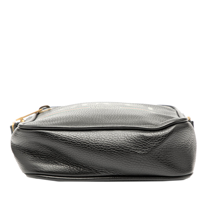 Gucci Grained Cuir de veau Logo Sac porté croisé Noir – GABY PARIS Authentique