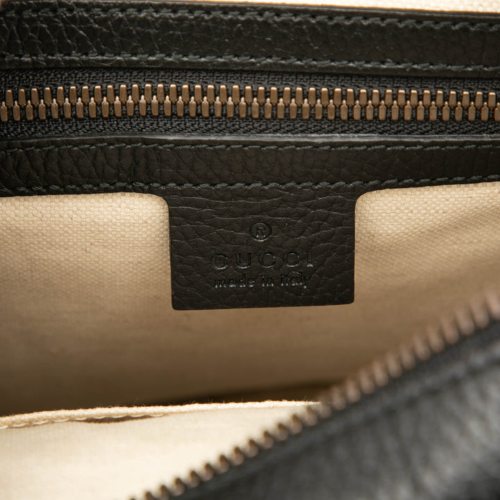 Gucci Grained Cuir de veau Logo Sac porté croisé Noir – GABY PARIS Authentique