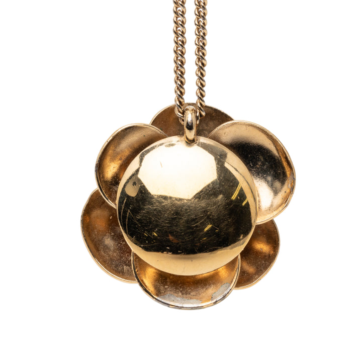 Chanel CC plaqué Émail Camellia Pendant Collier