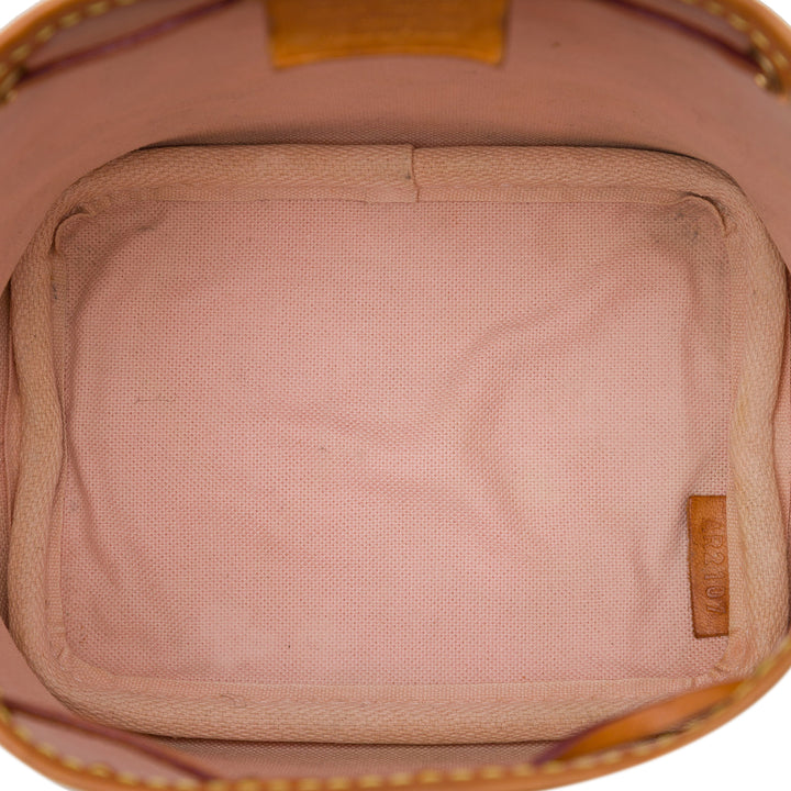 Louis Vuitton Sac seau Tahitienne Noe Damier Azur Nano Blanc – vue 4 – GABY PARIS