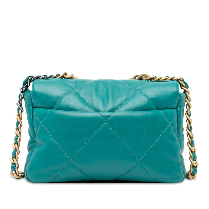 Medium Lambskin 19 Flap Blue - Gaby Paris