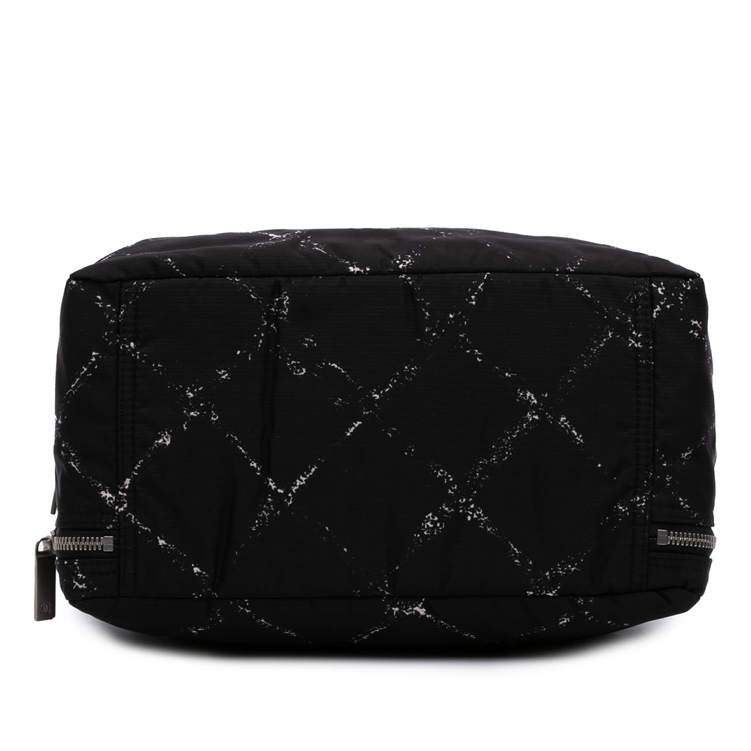 Old Travel Line Nylon Handbag Black - Gaby Paris