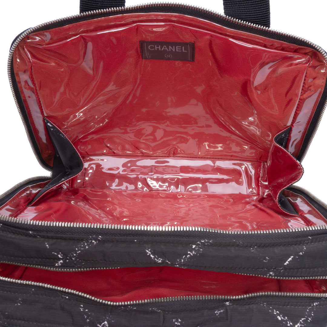 Old Travel Line Nylon Handbag Black - Gaby Paris