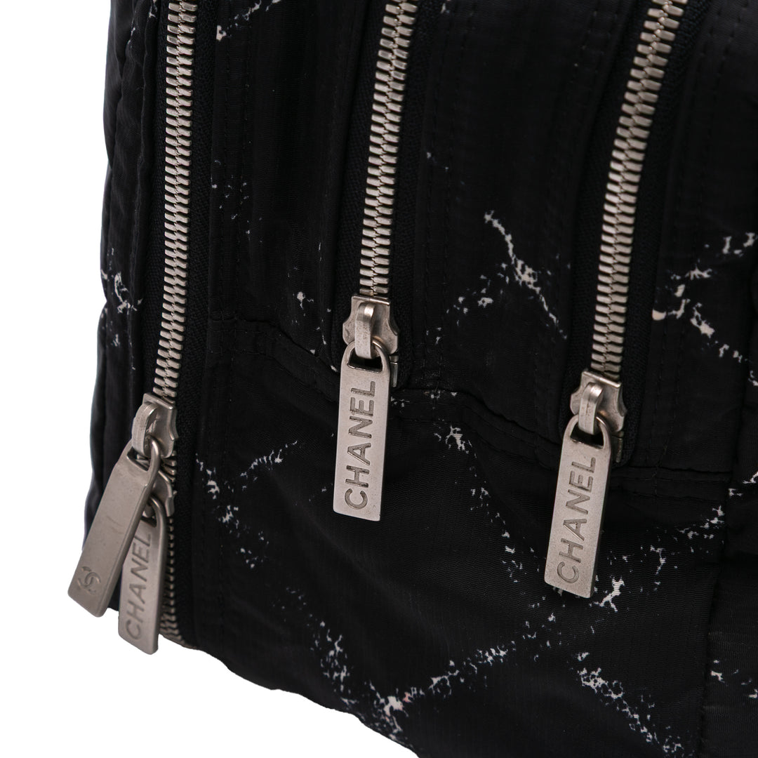 Old Travel Line Nylon Handbag Black - Gaby Paris