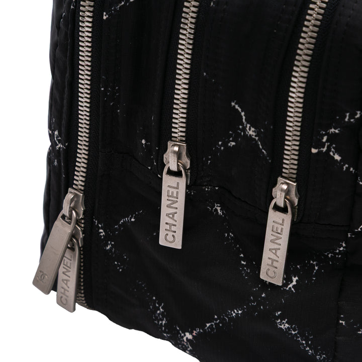 Old Travel Line Nylon Handbag Black - Gaby Paris