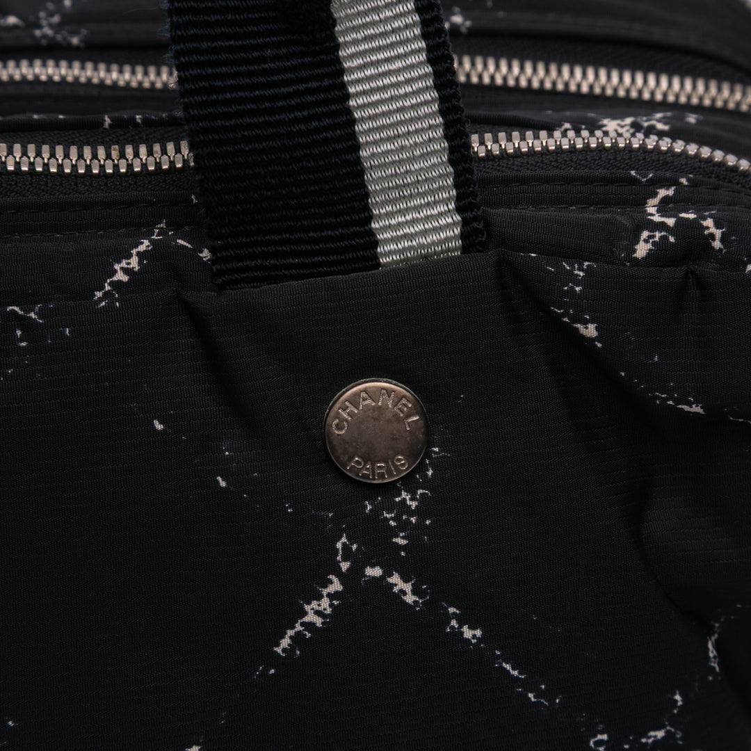 Old Travel Line Nylon Handbag Black - Gaby Paris