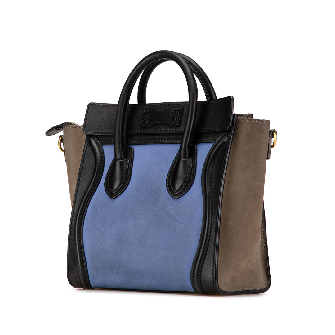 Celine Nano Tricolor Cuir Luggage Cabas