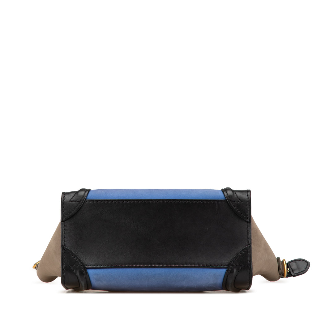 Celine Nano Tricolor Cuir Luggage Cabas