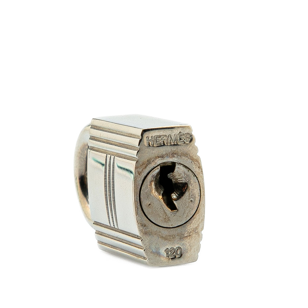 Palladium Plated Cadena Lock and Key Silver - Gaby Paris