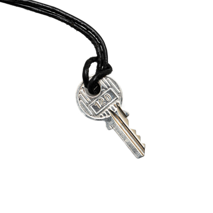 Palladium Plated Cadena Lock and Key Silver - Gaby Paris