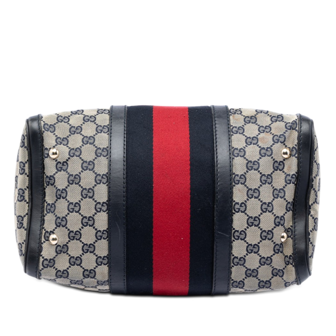 Gucci Medium GG Toile Web Joy Boston Sac
