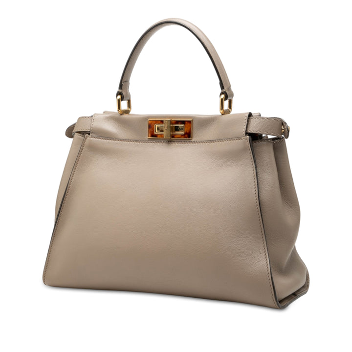 Fendi Peekaboo Iconic Sac Moyen Marron