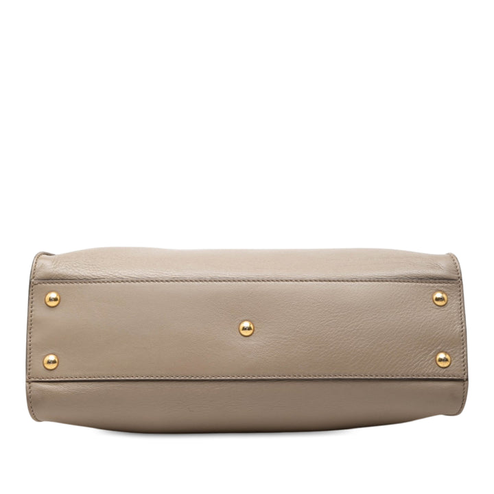 Fendi Peekaboo Iconic Sac Moyen Marron