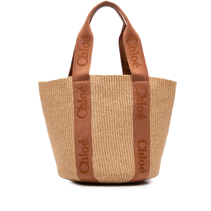 Chloé Woody Basket Cabas Grand Marron – vue principale – GABY PARIS