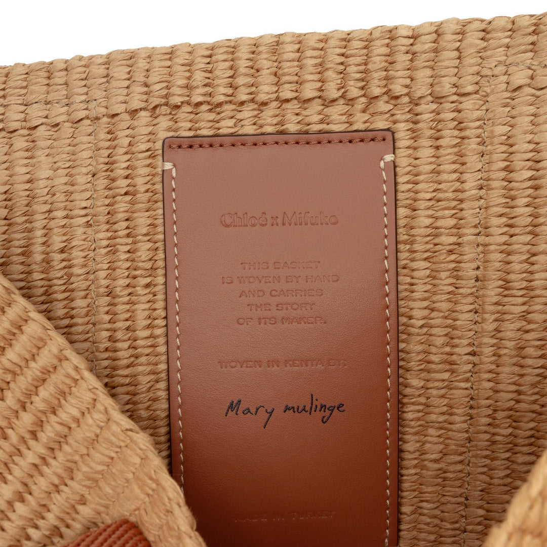 Chloé Woody Basket Cabas Grand Marron – vue 5 – GABY PARIS