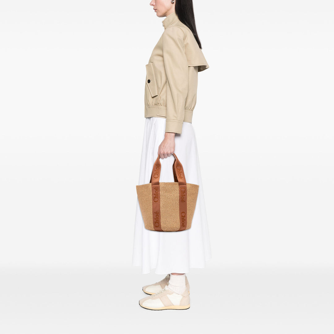 Chloé Woody Basket Cabas Grand Marron – vue 6 – GABY PARIS