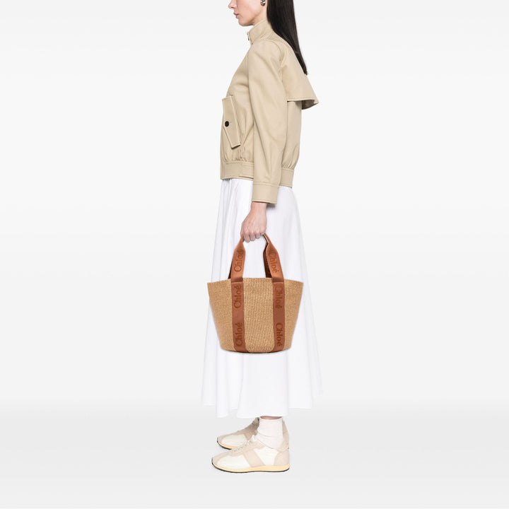 Chloé Woody Basket Cabas Grand Marron – vue 6 – GABY PARIS