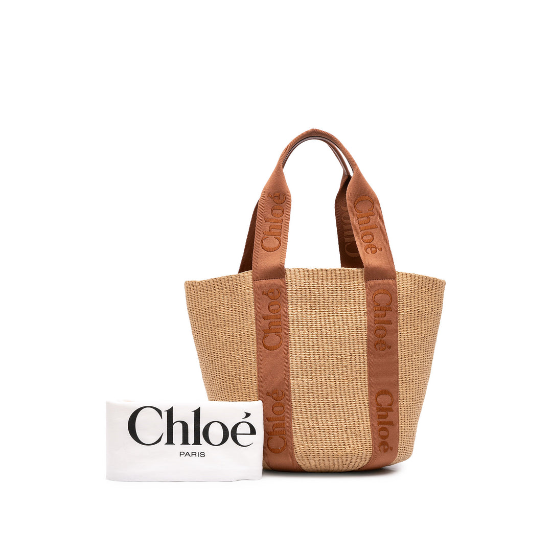 Chloé Woody Basket Cabas Grand Marron – vue 7 – GABY PARIS