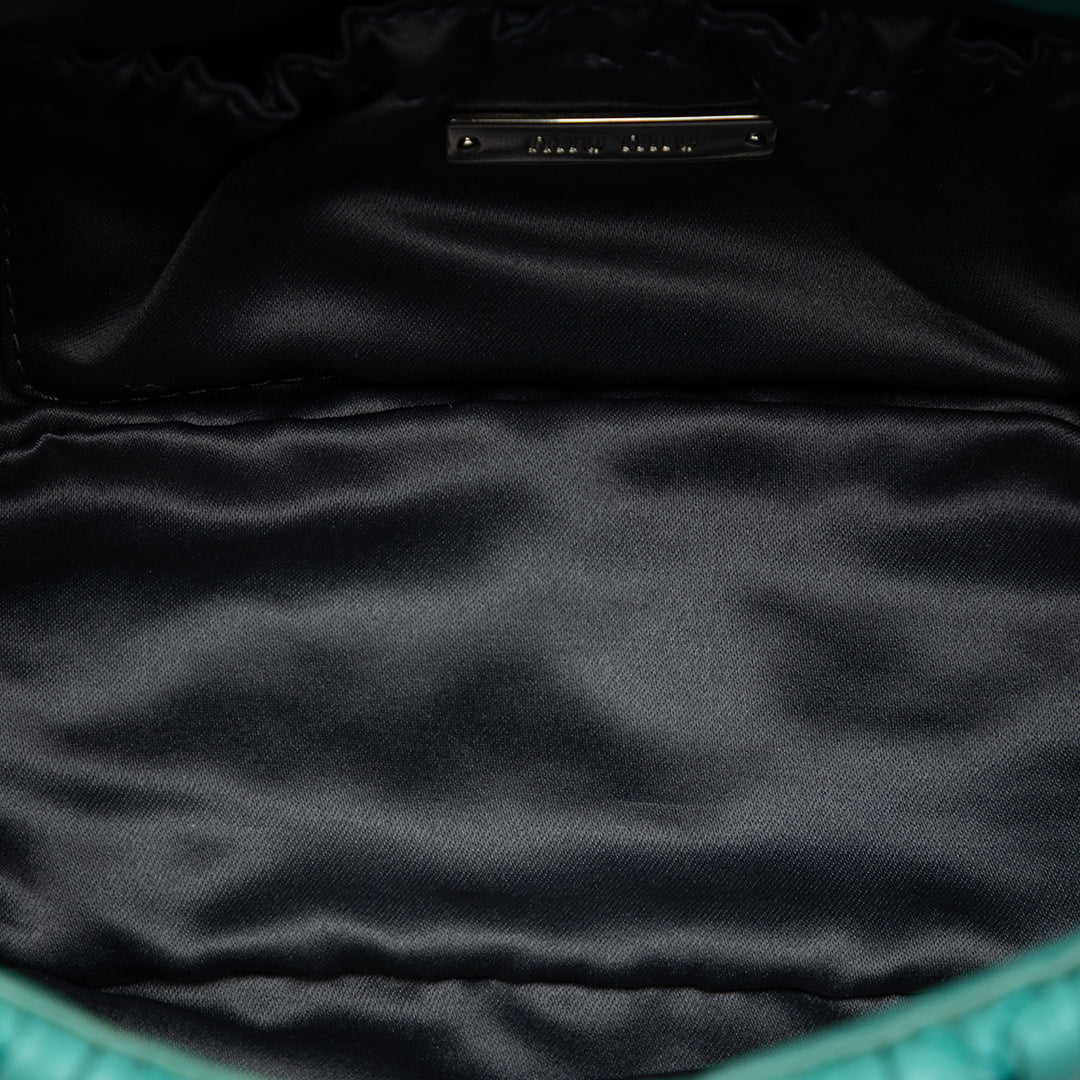 Matelasse Cristal Chaîne Sac nappa Vert