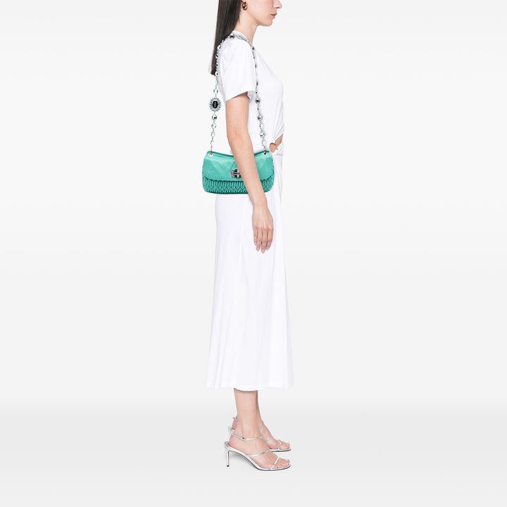 Matelasse Cristal Chaîne Sac nappa Vert