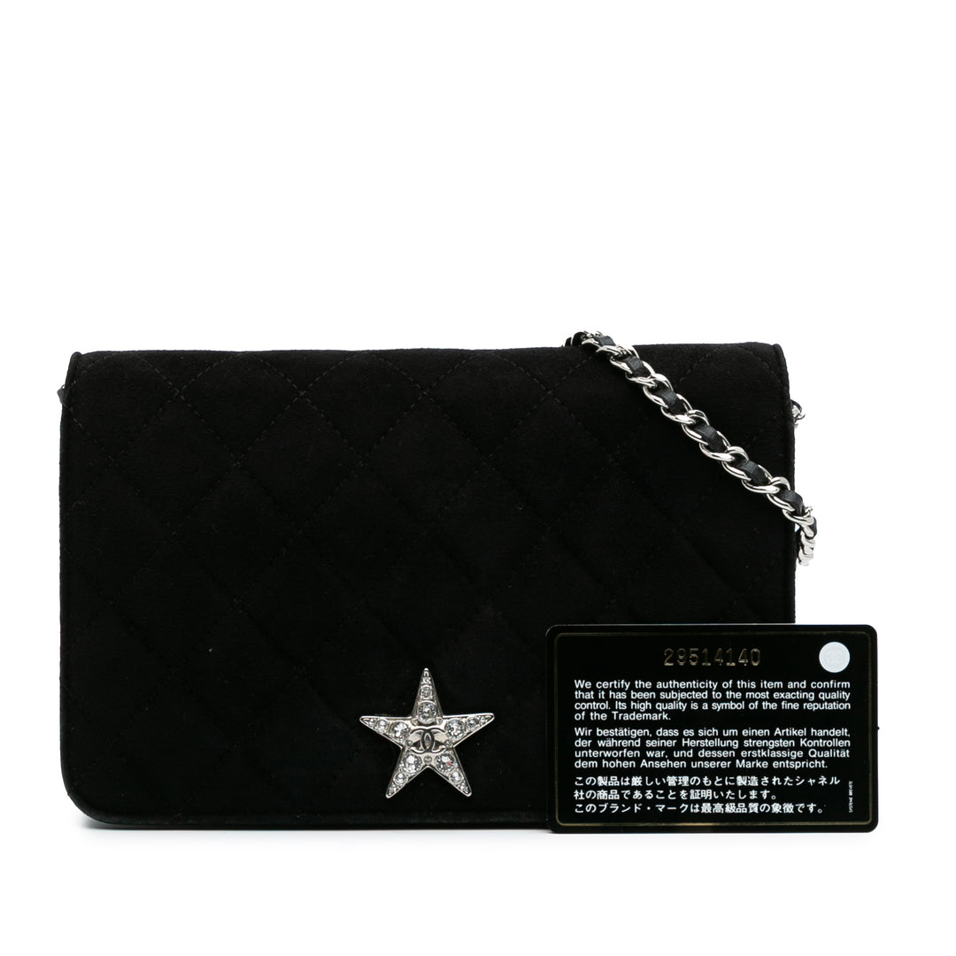Chanel Matelassé Daim Cocostellar Wallet on Chain