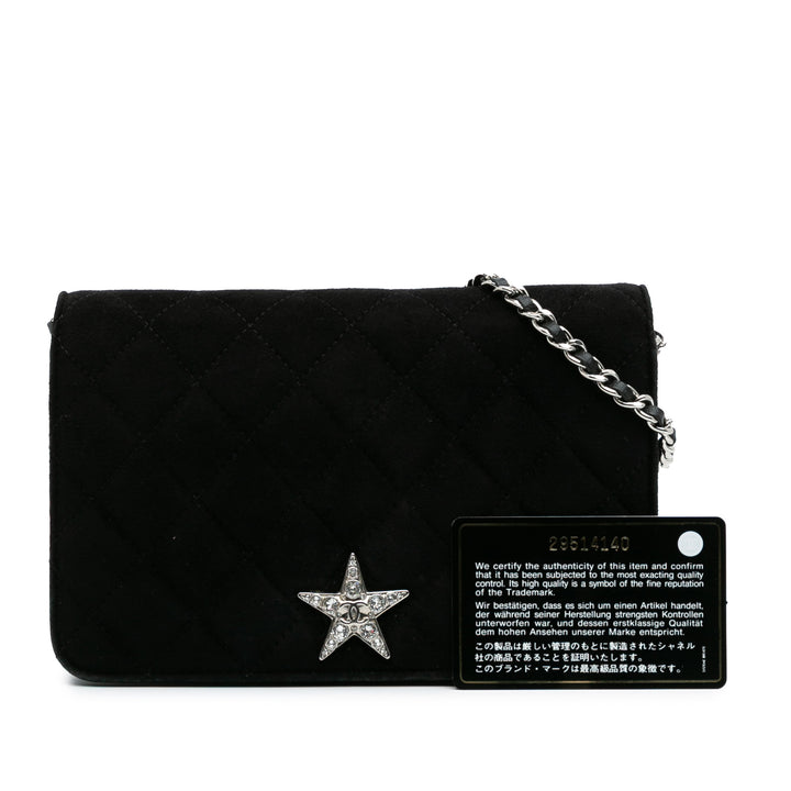 Chanel Matelassé Daim Cocostellar Wallet on Chain