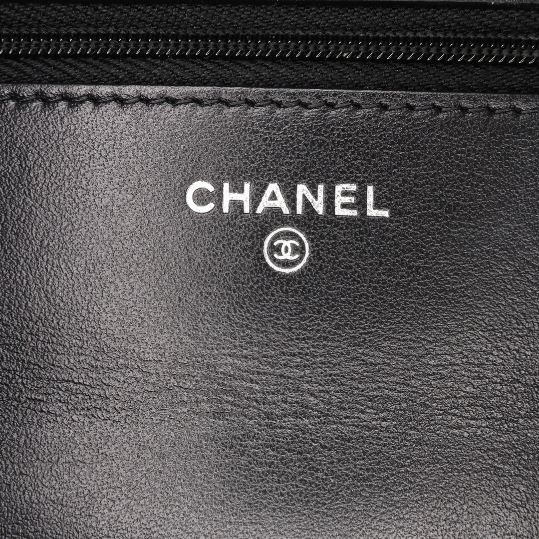 Chanel Matelassé Daim Cocostellar Wallet on Chain