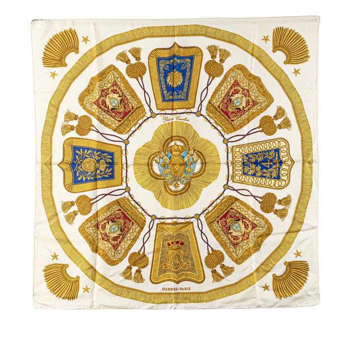 Poste et Cavalerie Silk Scarf White - Gaby Paris