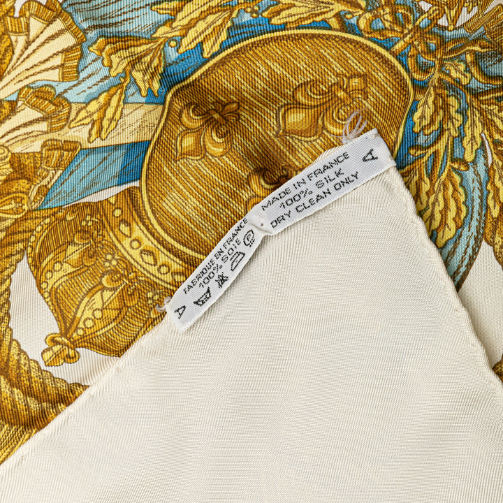 Poste et Cavalerie Silk Scarf White - Gaby Paris