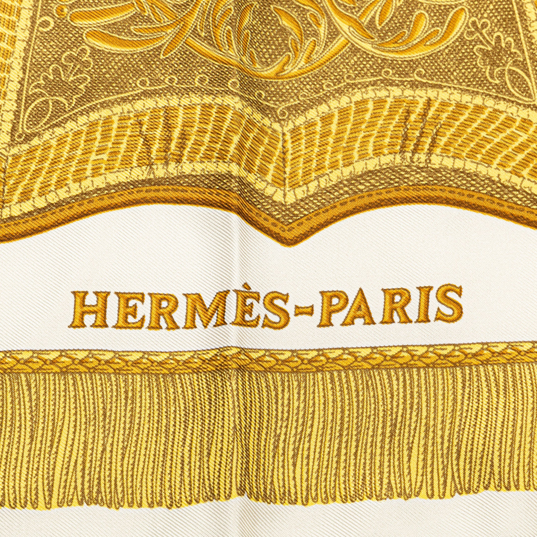 Poste et Cavalerie Silk Scarf White - Gaby Paris