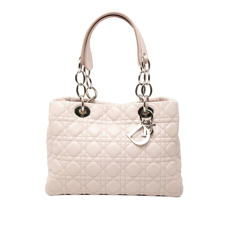 Dior Medium Cuir d’agneau Cannage Lady Dior Soft Shopping Cabas