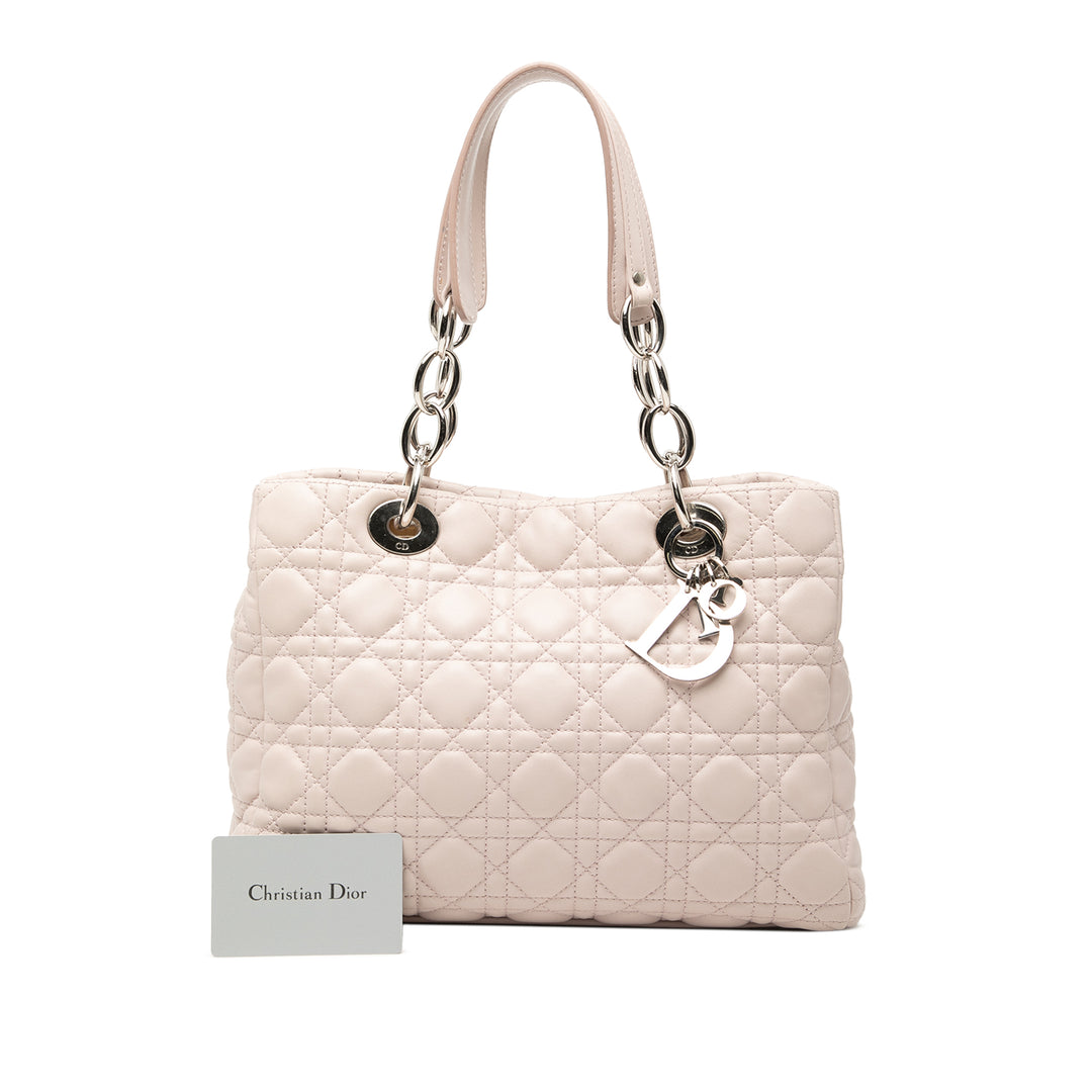Dior Medium Cuir d’agneau Cannage Lady Dior Soft Shopping Cabas