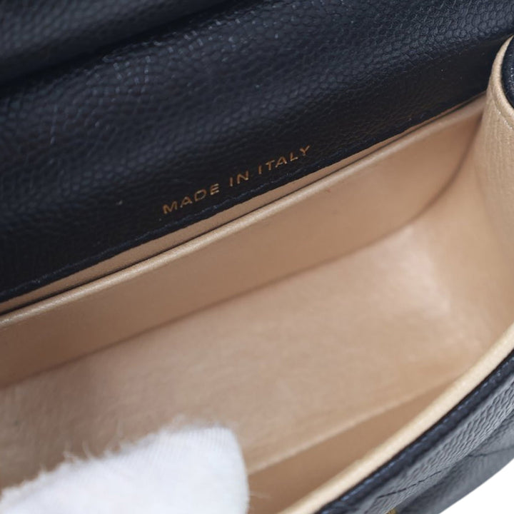 Chanel Mini Caviar Bar Pochette On Chain Noir