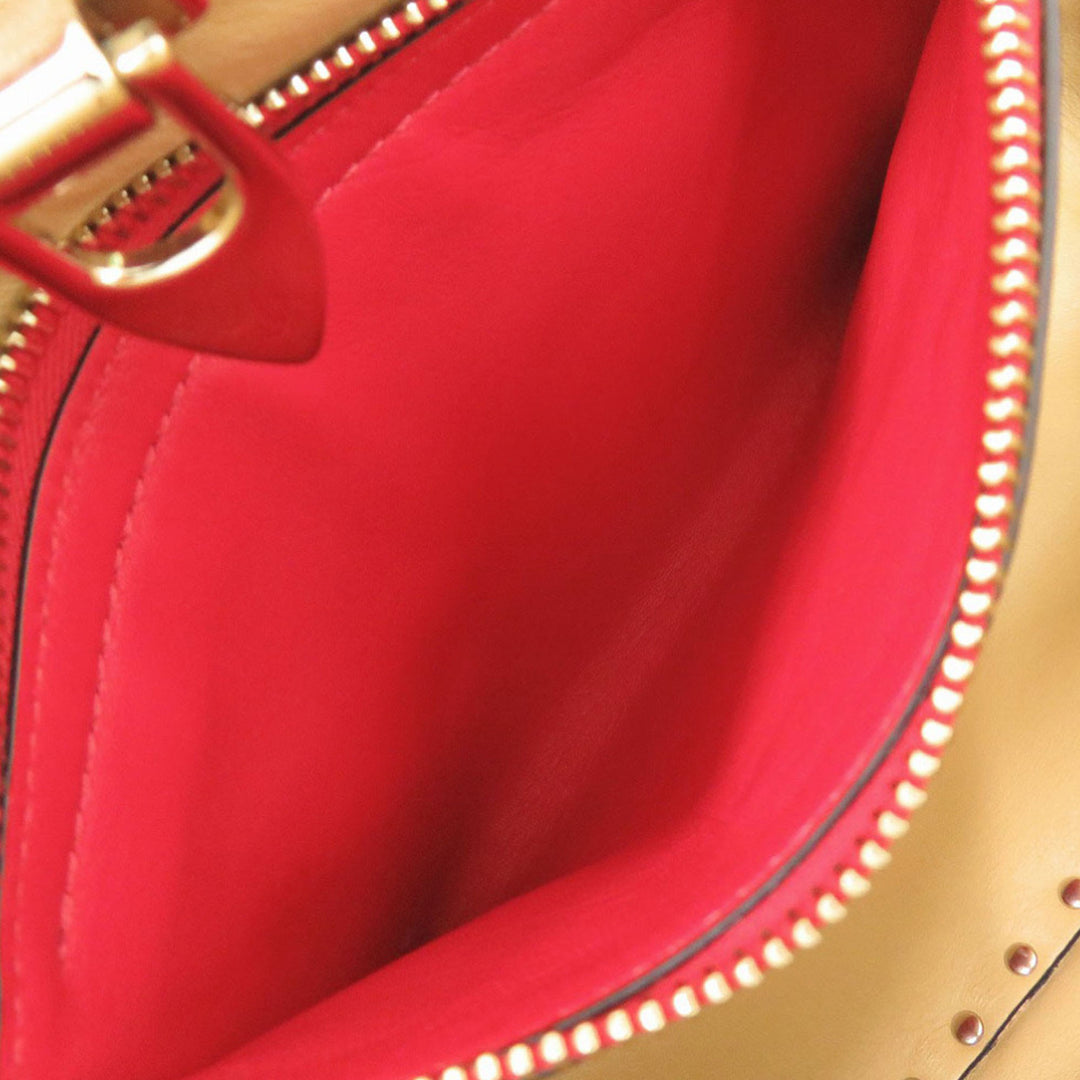 Valentino Sac à main Leopard Imprimé Rockstud Trapeze Petit Marron – vue 5 – GABY PARIS