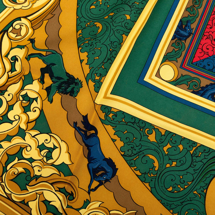 Hermès Animaux Solaires Soie Foulard 90