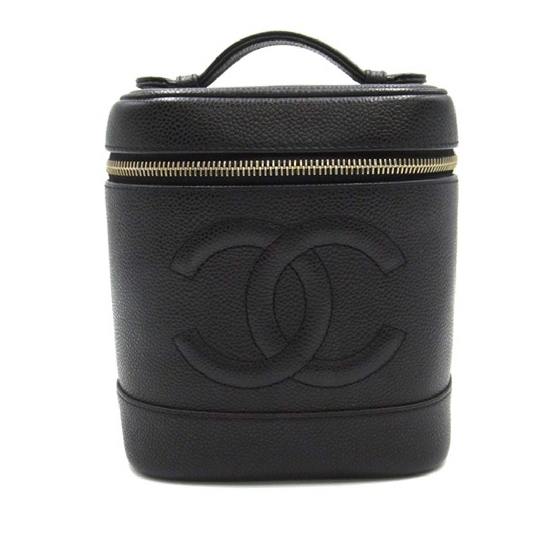 CC Caviar Vanity Case Black - Gaby Paris