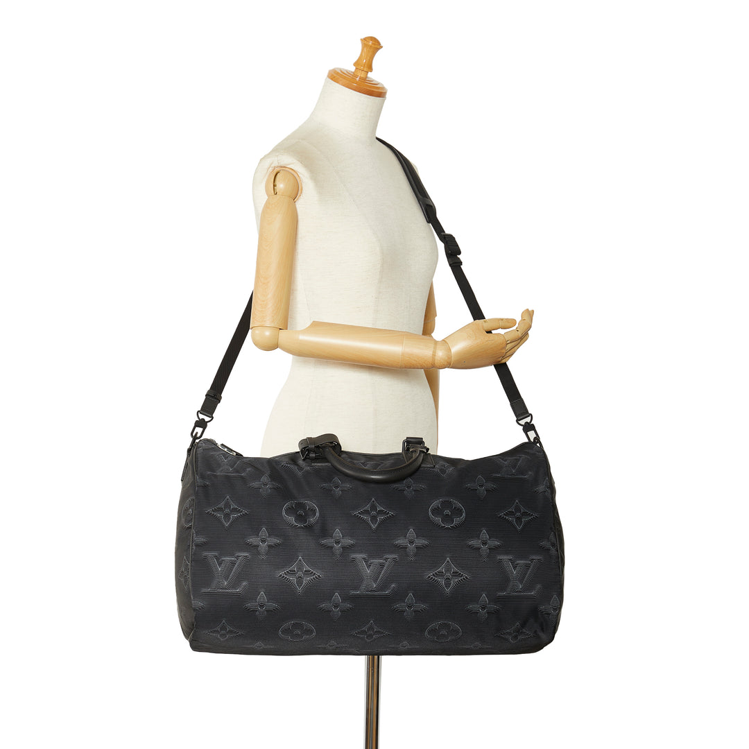 Monogram 3D 2054 Reversible Keepall Bandouliere 50 Black - Gaby Paris