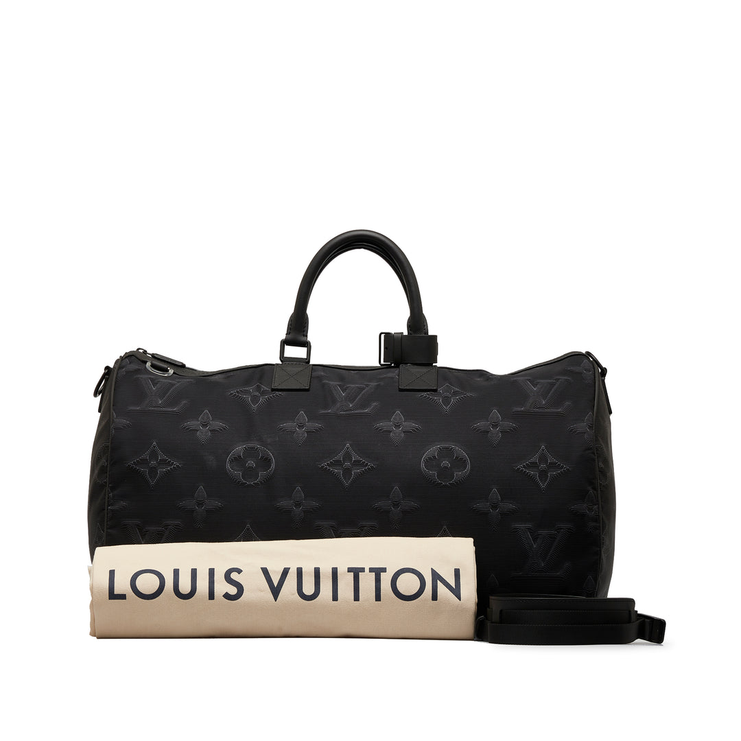 Monogram 3D 2054 Reversible Keepall Bandouliere 50 Black - Gaby Paris