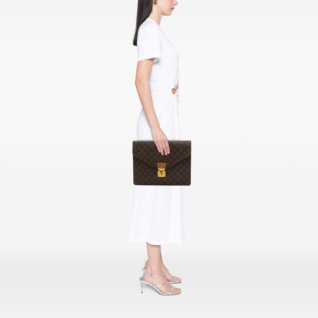 Louis Vuitton Porte-documents Porte Documents Senateur Monogram Marron – vue 6 – GABY PARIS
