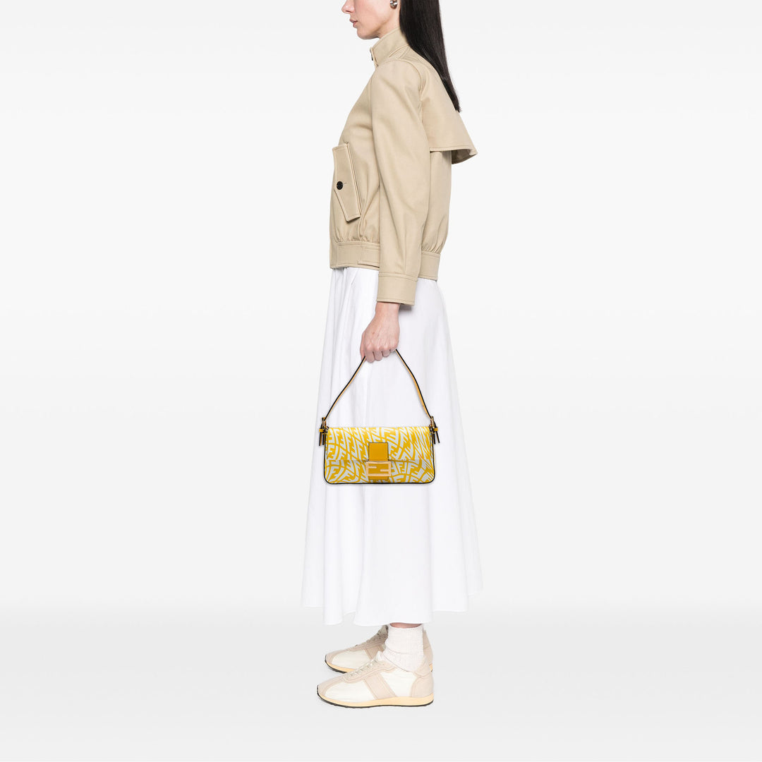 Fendi Sarah Coleman Zucca Coated Toile 1997 Vertigo Baguette