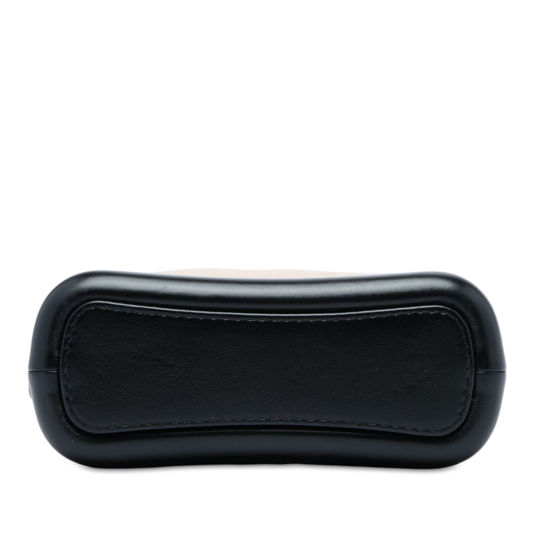 Bicolore Matelassé vieilli Gabrielle Hobo Petit Cuir de veau Noir