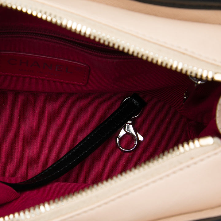 Bicolore Matelassé vieilli Gabrielle Hobo Petit Cuir de veau Noir