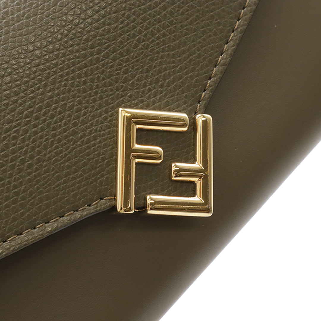 Fendi Smooth et Cuir de veau grainé Vitello King Cruise FF Diamonds Continental Envelope Wallet on Chain