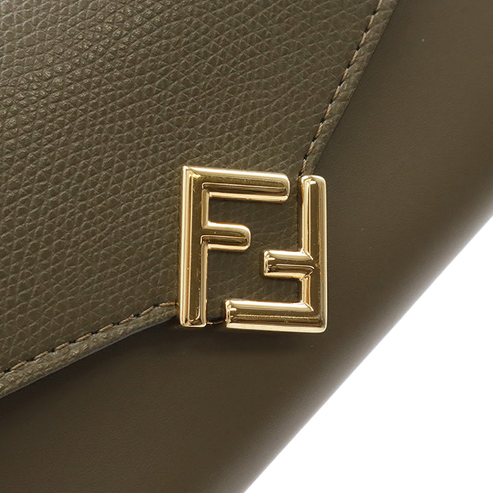 Fendi Smooth et Cuir de veau grainé Vitello King Cruise FF Diamonds Continental Envelope Wallet on Chain