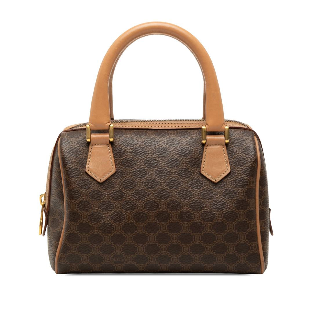 Celine Mini Macadam Coated Toile Boston Sac