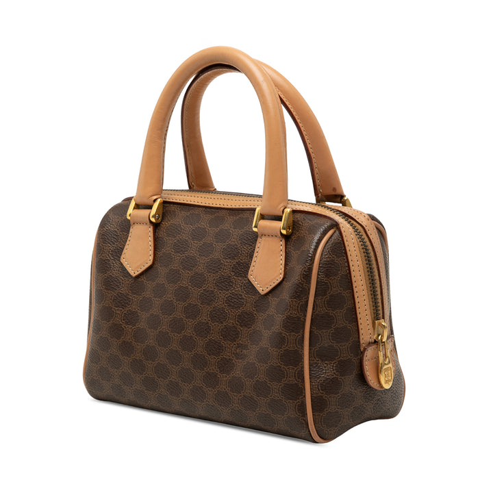 Celine Mini Macadam Coated Toile Boston Sac