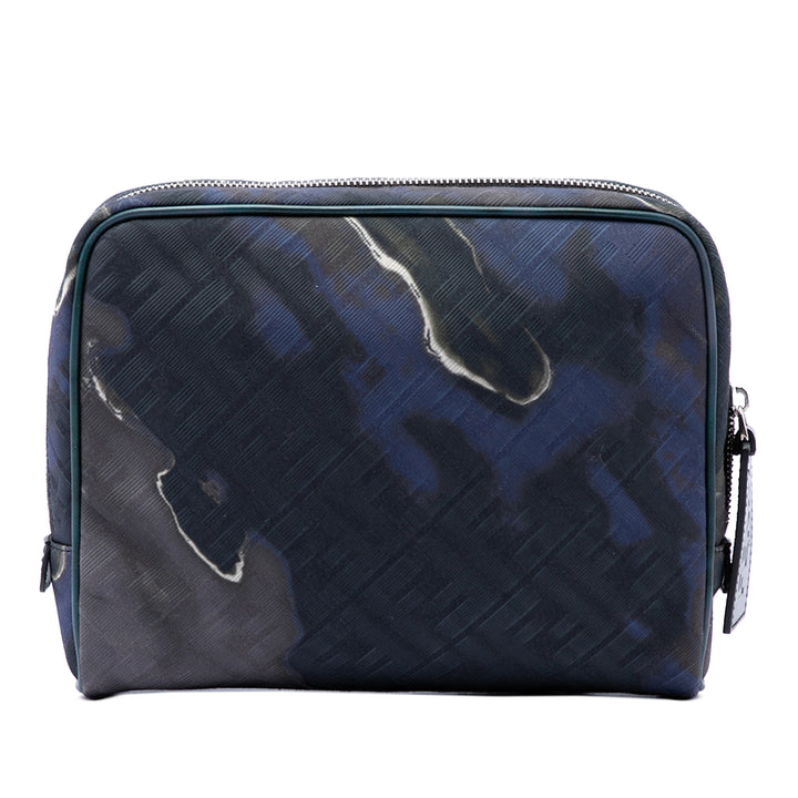 Fendi Étui Zucca Gradient FF 1974 Toiletry Bleu – vue principale – GABY PARIS
