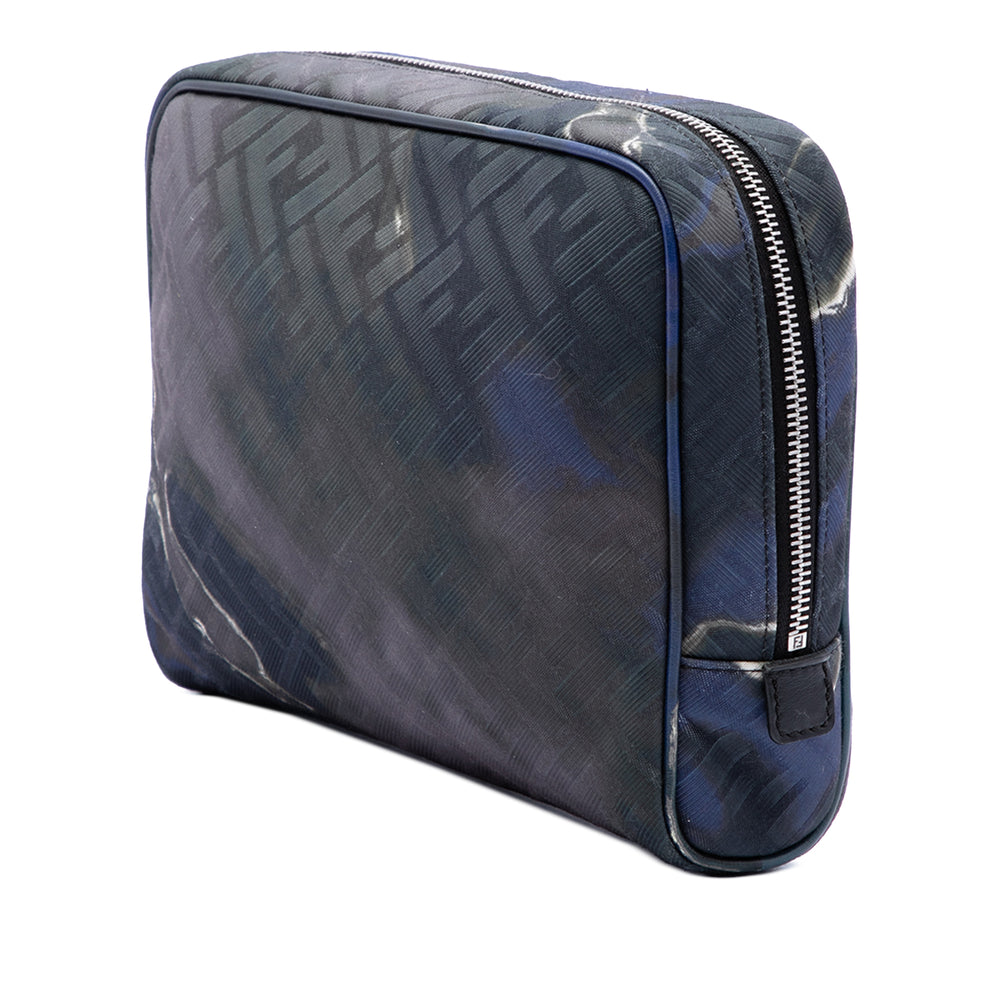 Fendi Étui Zucca Gradient FF 1974 Toiletry Bleu – vue 2 – GABY PARIS