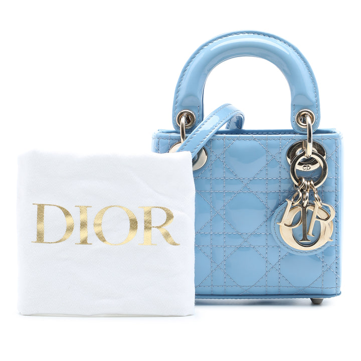 Lady Dior Cannage Micro Bleu