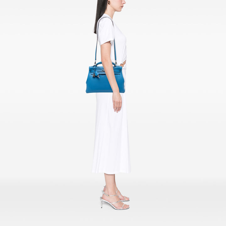 Hermès Togo Kelly II Retourne 32 Bleu